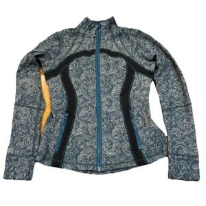 Lululemon Define Jacket Womens Size 8 Herringbone Brushed Alberta Lake Teal